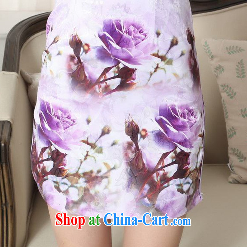 According to fuser summer new female Chinese Chinese cheongsam dress, for a tight and stylish beauty short cheongsam dress LGD/D 0262 #as figure 2 XL, fuser, and shopping on the Internet