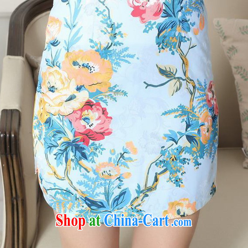 According to Mr Ronald ARCULLI gel with new girls daily Chinese improved Chinese qipao stylish jacquard cultivating short cheongsam dress LGD/D #0261 figure 2 XL, fuser, and shopping on the Internet