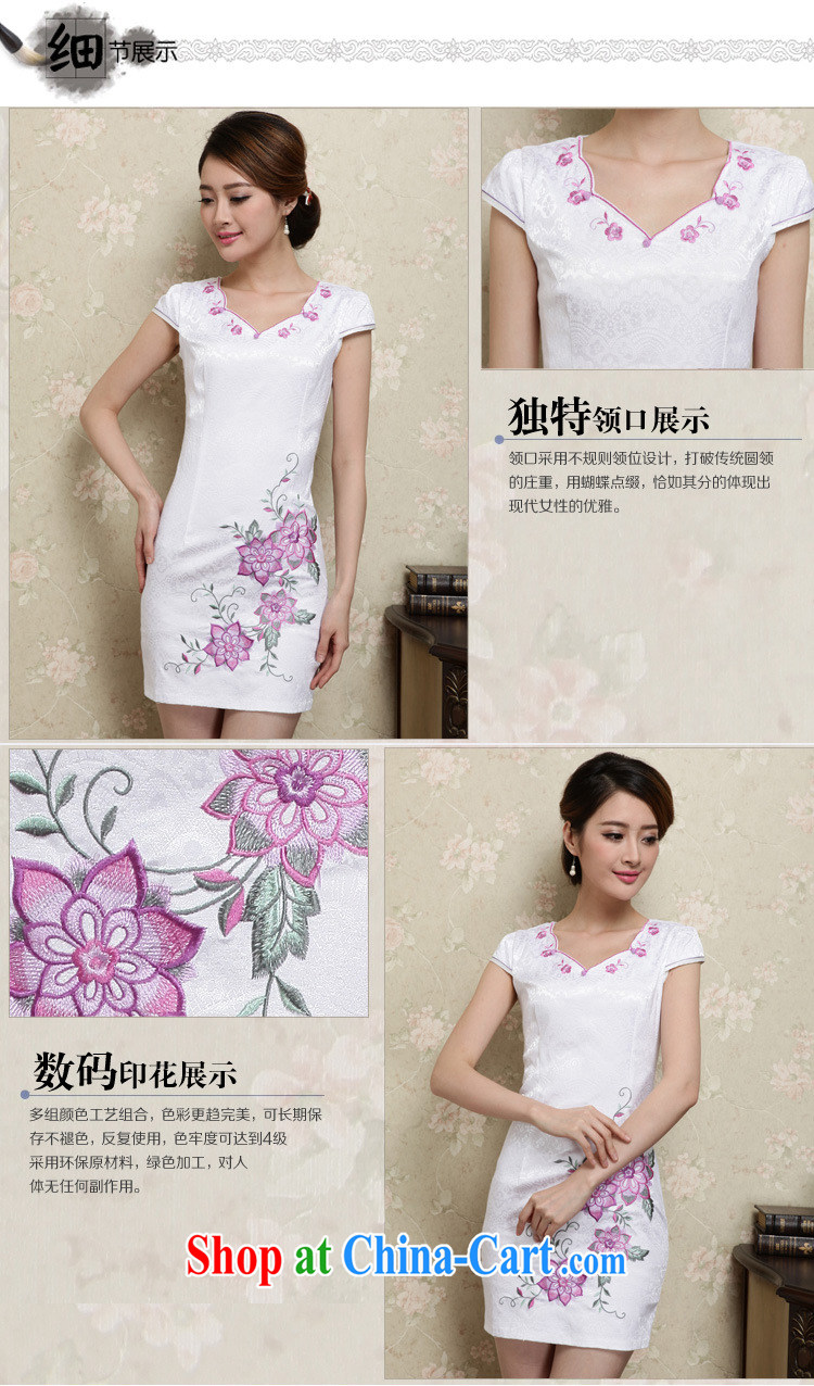OVBE Korean version 2015 summer new cultivating short-sleeved style lady ethnic Chinese stamp pack and cheongsam dress girls purple, silk scarf XXL pictures, price, brand platters! Elections are good character, the national distribution, so why buy now enjoy more preferential! Health