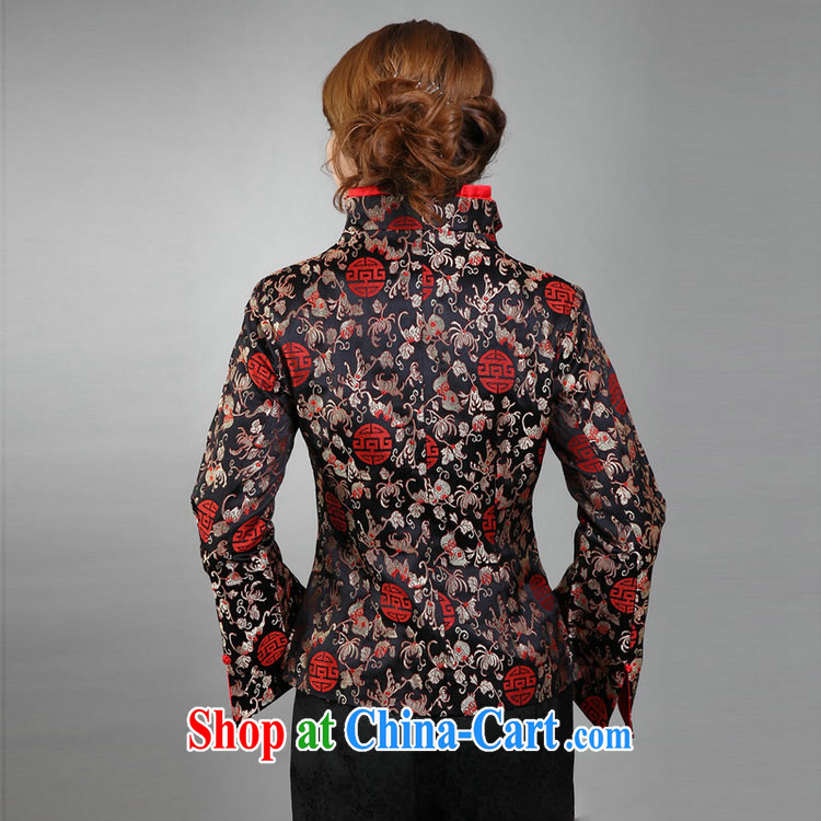 Mrs Ingrid economy Ms. Mephidross brocade coverlets a tight-collar long-sleeved spring Tang jackets black XXXL pictures, price, brand platters! Elections are good character, the national distribution, so why buy now enjoy more preferential! Health