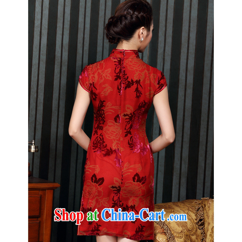 Health Concerns dress * 2014 Chinese classical improved cheongsam silk black flower lint-free cloth and stylish banquet short cheongsam dress retro videos cheongsam floral XXXXL, health concerns (Rvie .), and, on-line shopping