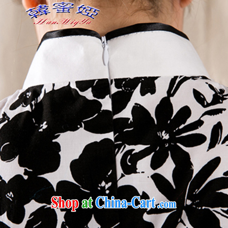 Korean honey Julia 2015 summer new stylish and refined antique dresses China wind stamp dresses DRZ 12,253 white XXL, Korea honey Julia (HanMiYa), online shopping