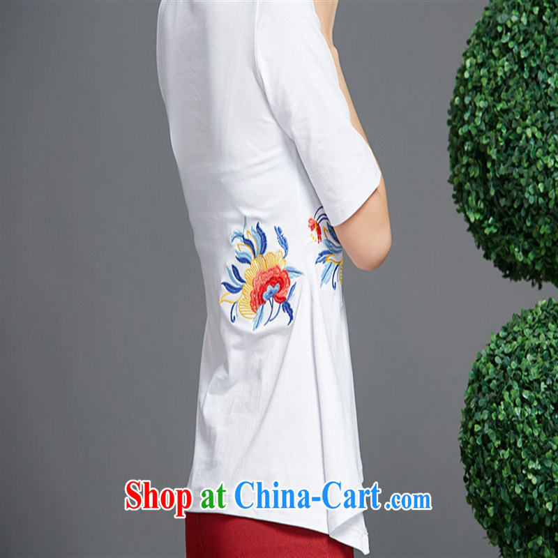 Health Concerns dress * NF 1516 National wind women's clothing spring and summer new front and rear embroidery does not rule out short-sleeved cotton shirt T white XXL, health concerns (Rvie .), and, on-line shopping