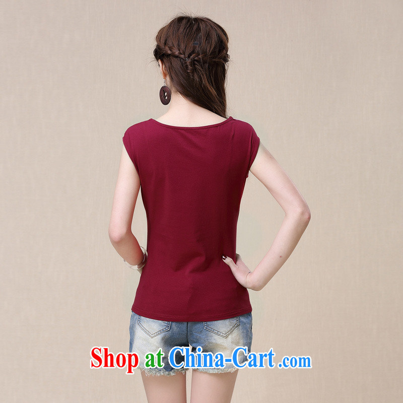 Health Concerns dress * BL 8955 National wind women's clothing spring and summer new to the embroidery stitching cultivating short-sleeved shirt T red 2 XL, health concerns (Rvie .), and, on-line shopping