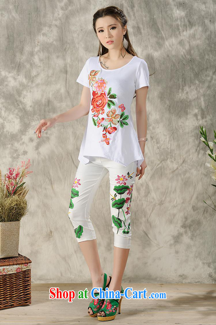 Health Concerns dress * H 9487 National wind women's clothing spring and summer, the embroidery is not rules, with a short-sleeved shirt T white 3XL pictures, price, brand platters! Elections are good character, the national distribution, so why buy now enjoy more preferential! Health