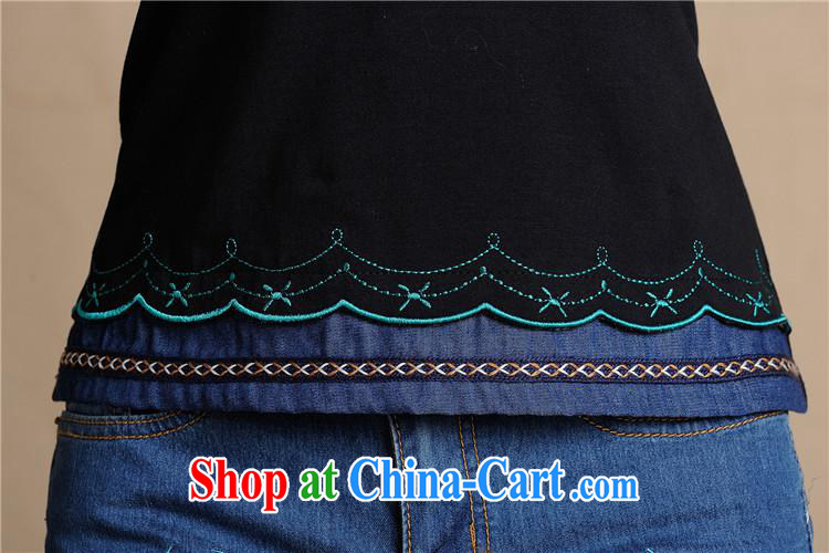 Close deals with clothing * MX 9193 National wind women's clothing spring and summer new, cultivating 100 ground Embroidery is also a short-sleeved shirt T green 2XL pictures, price, brand platters! Elections are good character, the national distribution, so why buy now enjoy more preferential! Health