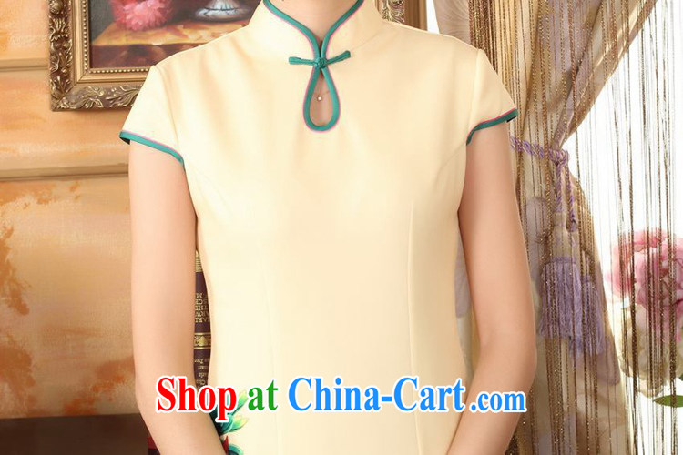 According to fuser new summer, female retro improved daily Chinese qipao, for tight dripping from cultivating long cheongsam dress LGD/C 0007 #yellow 2XL pictures, price, brand platters! Elections are good character, the national distribution, so why buy now enjoy more preferential! Health