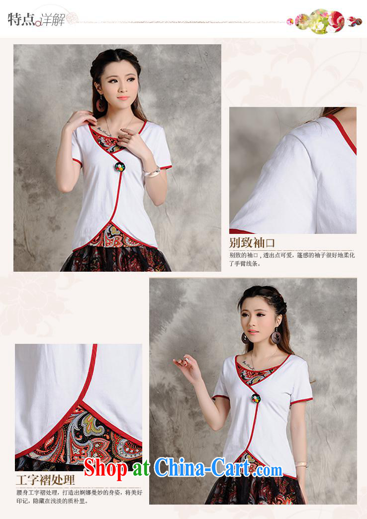 Health Concerns dress * W 8203 National wind women's clothing spring and summer new European root yarn China wind short-sleeved embroidered stamp T shirt black 2 XL pictures, price, brand platters! Elections are good character, the national distribution, so why buy now enjoy more preferential! Health