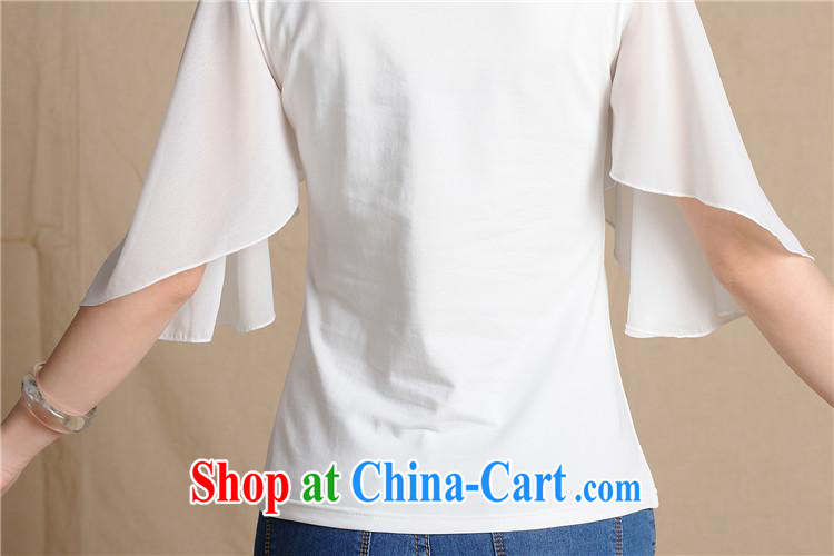 Health Concerns dress * MX 9198 National wind women's clothing spring and summer new blue embroidery Pearl snow woven fly cuff cotton T white 2XL pictures, price, brand platters! Elections are good character, the national distribution, so why buy now enjoy more preferential! Health