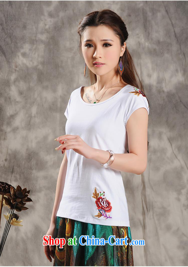 Health Concerns dress * ZA 8029 National wind women's clothing spring and summer new embroidery flowers 100 ground cultivating short-sleeved T-shirt white XXXXL pictures, price, brand platters! Elections are good character, the national distribution, so why buy now enjoy more preferential! Health