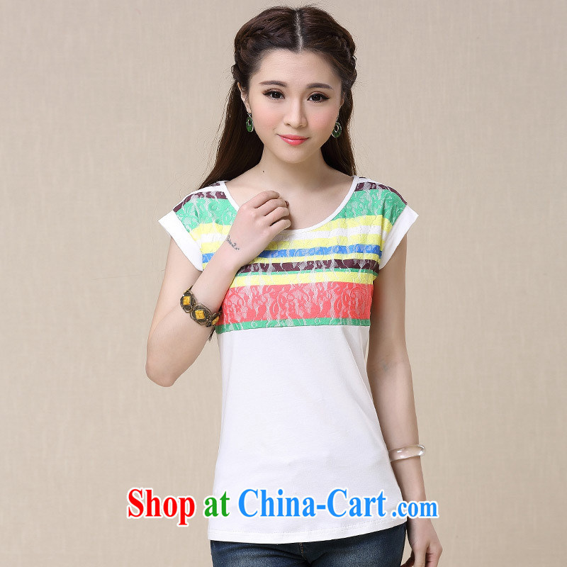 Health Concerns dress * BL 8961 National wind women's clothing spring and summer new lace stamp duty round-collar cultivating short-sleeved cotton shirt T white 2XL, health concerns (Rvie .), and, on-line shopping