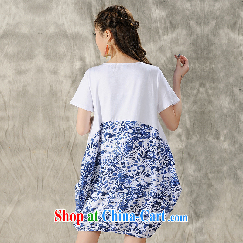 Health Concerns dress * H 9493 National wind women's clothing spring and summer new embroidered loose long XL short sleeve shirt T white 2XL, health concerns (Rvie .), and, on-line shopping