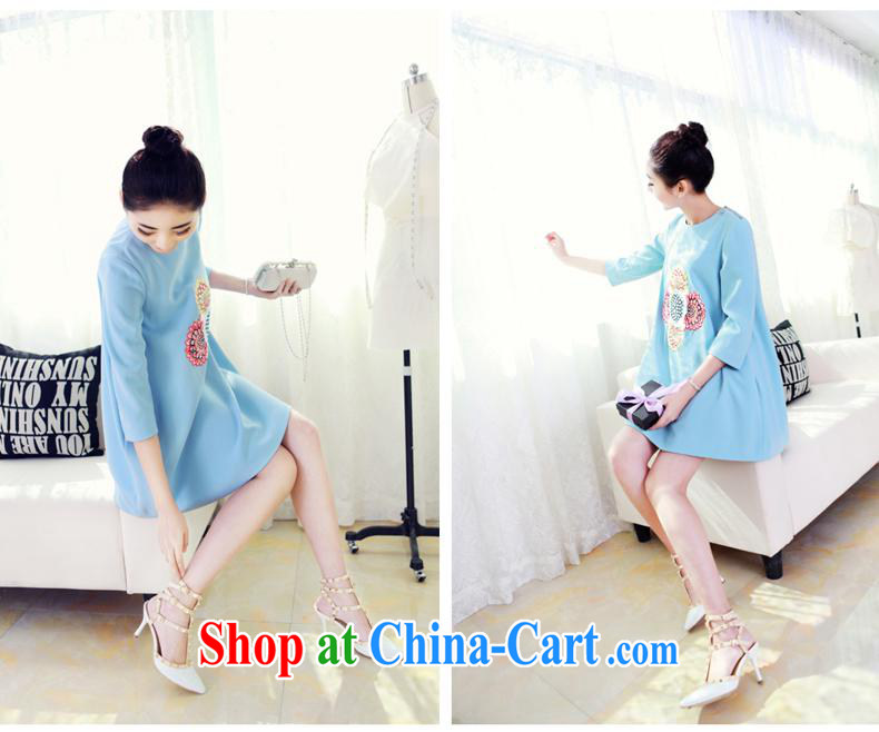 Health Concerns dress * 691 #2015 new stylish pregnant women with high-end embroidered pregnant women dress fashion autumn winter clothing pregnant women dress water blue XL pictures, price, brand platters! Elections are good character, the national distribution, so why buy now enjoy more preferential! Health