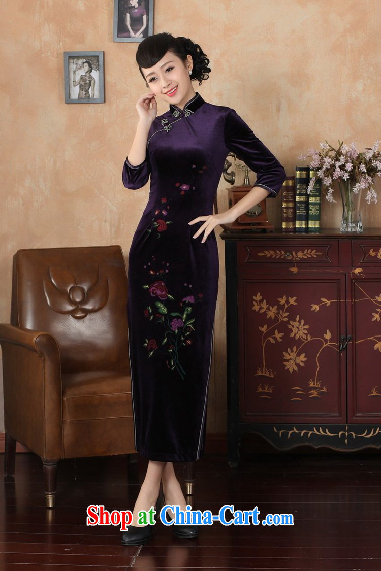 In accordance with new fuser, female retro improved Chinese Chinese qipao retro-tie Sau San 7 cuff cheongsam dress LGD/T 0003 #wine red 3 XL pictures, price, brand platters! Elections are good character, the national distribution, so why buy now enjoy more preferential! Health