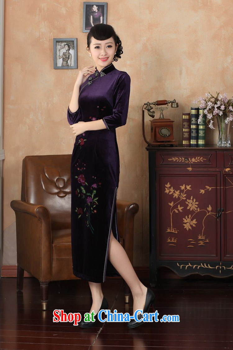 In accordance with new fuser, female retro improved Chinese Chinese qipao retro-tie Sau San 7 cuff cheongsam dress LGD/T 0003 #wine red 3 XL pictures, price, brand platters! Elections are good character, the national distribution, so why buy now enjoy more preferential! Health