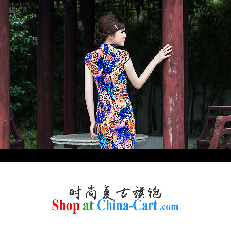 cheongsam dress spring 2015 new female dresses summer improved stylish retro daily beauty style short picture color XL, according to Lin, Elizabeth, and shopping on the Internet