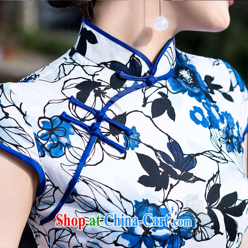 Video thin stylish improved Chinese qipao cheongsam dress day new summer beauty dresses upscale retro dresses dress picture color L, according to Lin, Elizabeth, and shopping on the Internet