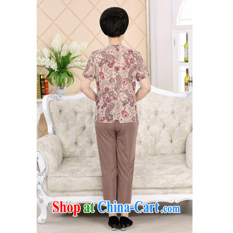 In civicknight older female Summer Package mother load short-sleeved Tang load package elderly grandmother clothes with summer package red XL, civicknight, shopping on the Internet