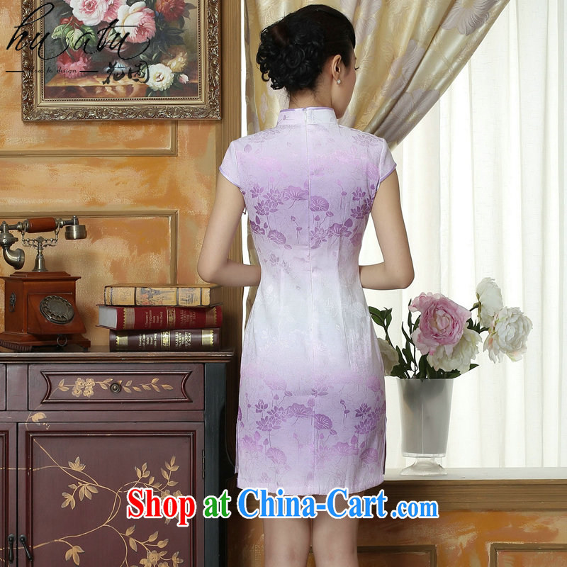 Take the Light dresses summer dresses with new female Chinese improved, short, cotton cheongsam dress short flag such as the color 2 XL, figure, and shopping on the Internet