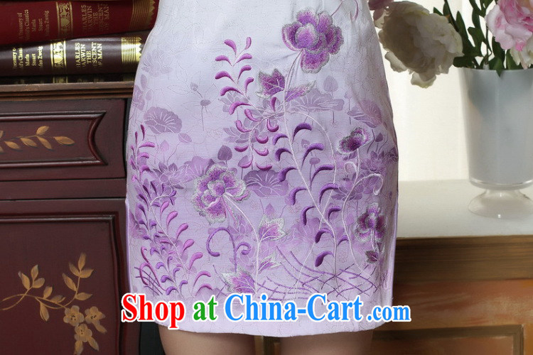 Bin Laden smoke light qipao gown summer new, female Chinese improved, short, cotton cheongsam dress short Flag if the color 2 XL pictures, price, brand platters! Elections are good character, the national distribution, so why buy now enjoy more preferential! Health