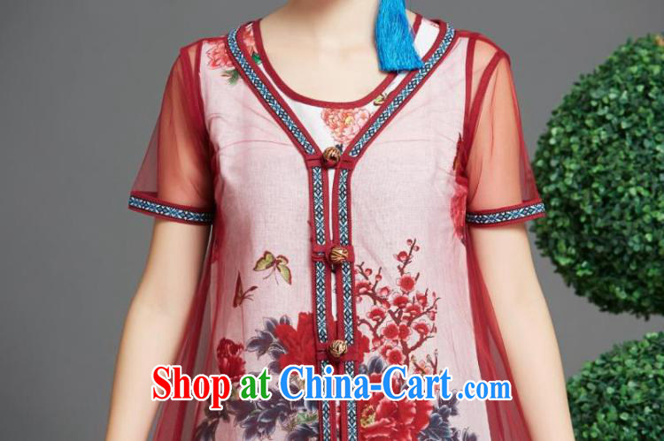 Yue loved Jacob summer 2015 New National wind retro arts cheongsam Web yarn two-piece dresses DR 15,021 red XXL pictures, price, brand platters! Elections are good character, the national distribution, so why buy now enjoy more preferential! Health