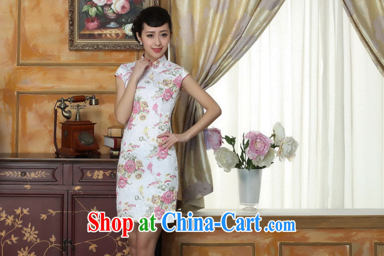 Bin Laden smoke dresses summer new, Tang Women's clothes Chinese improved, short, cotton cheongsam dress dress stamp duty as the color 2 XL pictures, price, brand platters! Elections are good character, the national distribution, so why buy now enjoy more preferential! Health