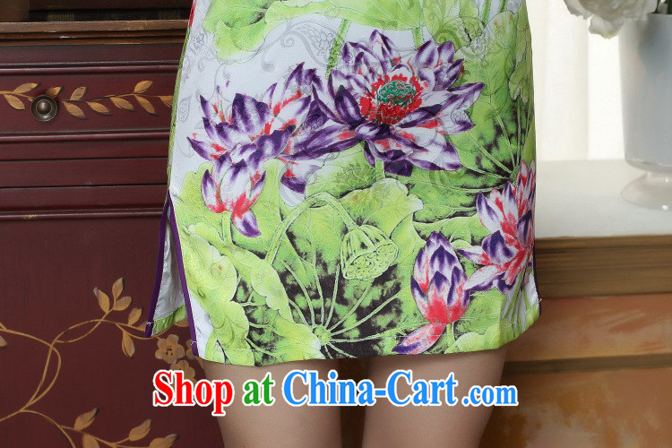 Take the new, digital flower jacquard cotton cheongsam dress, Chinese collar retro improved stylish summer short dresses such as the color 2 XL pictures, price, brand platters! Elections are good character, the national distribution, so why buy now enjoy more preferential! Health