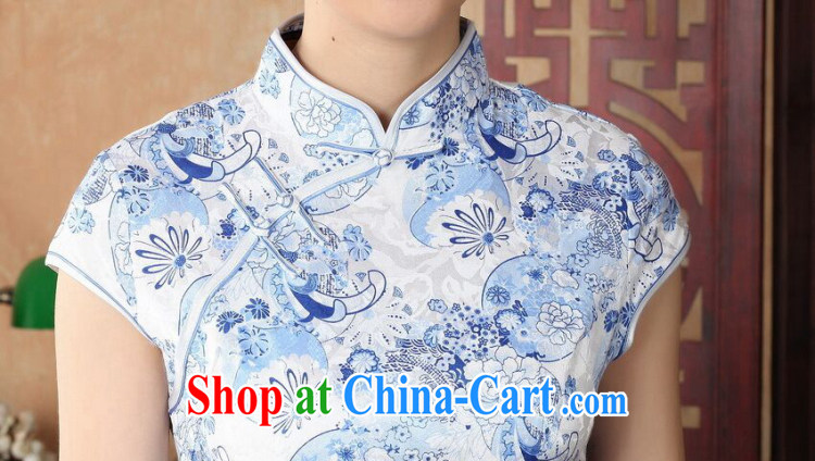 Take the dresses summer New Tang Women's clothes Chinese improved, full cotton pastel retro short cheongsam dress as color 2XL pictures, price, brand platters! Elections are good character, the national distribution, so why buy now enjoy more preferential! Health