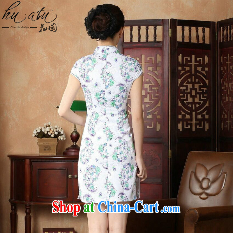 Take the modern improved cultivating short cheongsam dress summer new female Chinese, Chinese collar cotton cheongsam dress such as the color 2 XL, figure, and shopping on the Internet