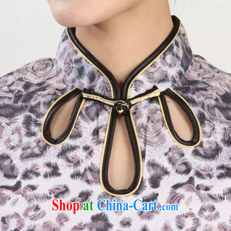 spend the summer with new female short-sleeved Chinese qipao improved, for national service traditional clothing Chinese performances with the map color S, spend figure, shopping on the Internet