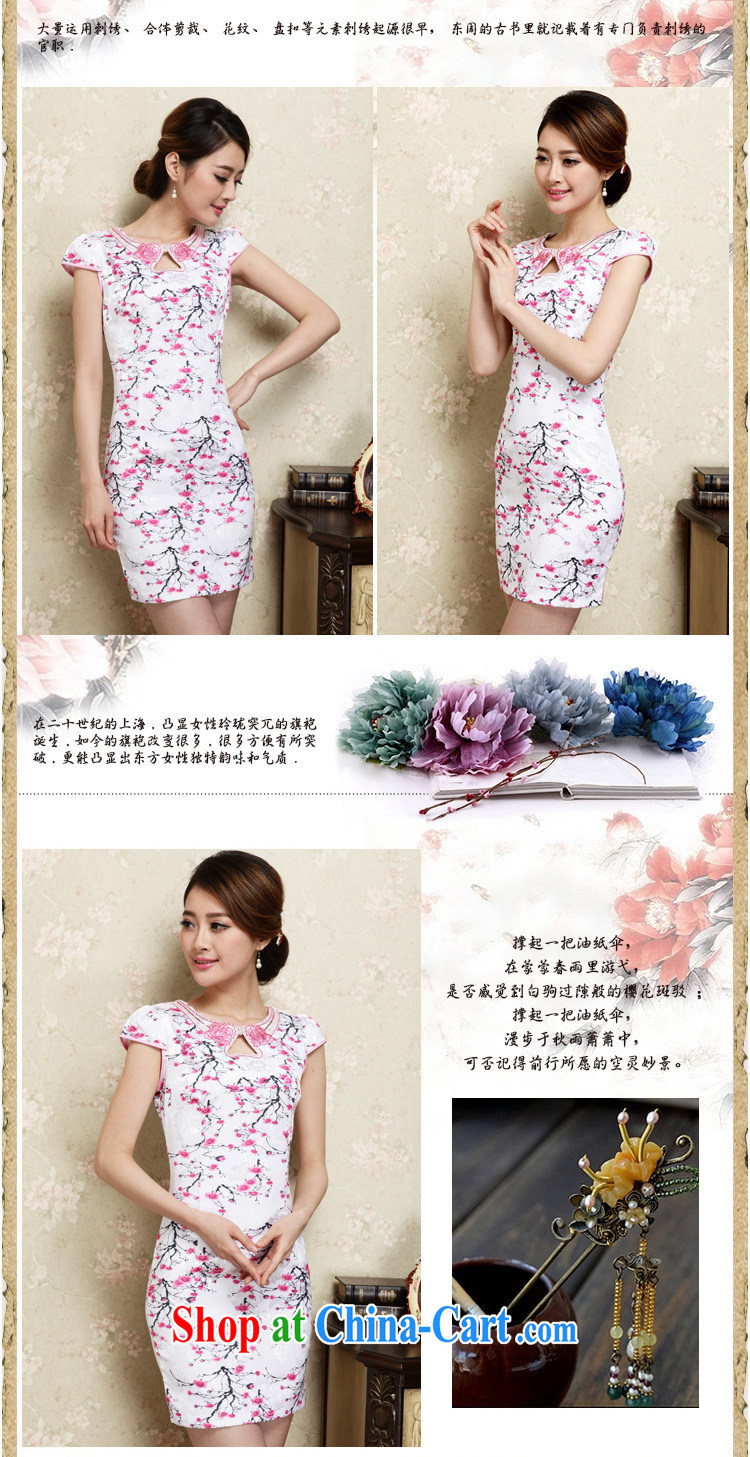 OVBE Korean version 2015 summer new cultivating plant stamp temperament lady Tang pack and cheongsam dress female Red, silk scarf XL pictures, price, brand platters! Elections are good character, the national distribution, so why buy now enjoy more preferential! Health