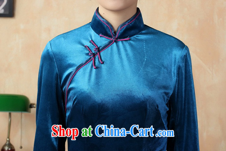 According to fuser new female retro improved Chinese qipao stretch gold velour painting stylish classic 7 short sleeves cheongsam dress LGD/TD #0008 figure 2 XL pictures, price, brand platters! Elections are good character, the national distribution, so why buy now enjoy more preferential! Health