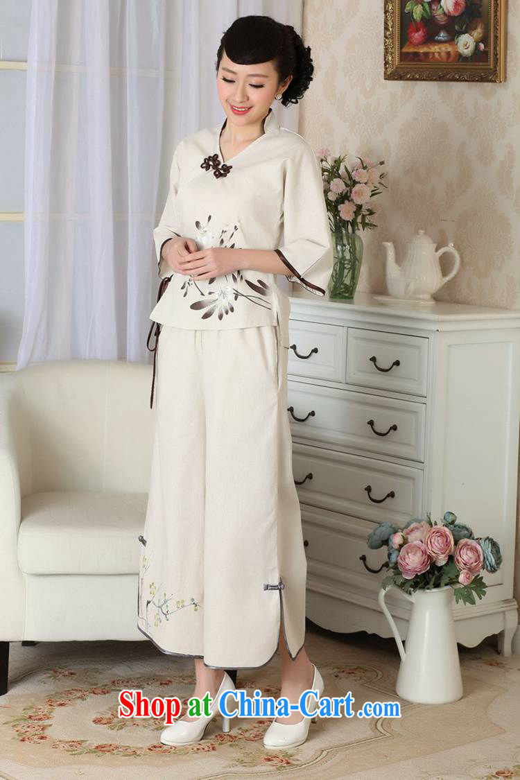According to fuser new female Chinese National wind improved Chinese qipao retro-tie linen Chinese T-shirt LGD/A #0054 figure 2 XL pictures, price, brand platters! Elections are good character, the national distribution, so why buy now enjoy more preferential! Health