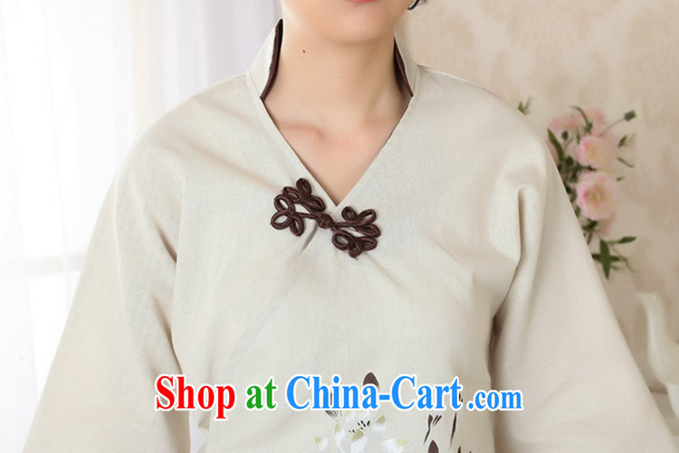 According to fuser new female Chinese National wind improved Chinese qipao retro-tie linen Chinese T-shirt LGD/A #0054 figure 2 XL pictures, price, brand platters! Elections are good character, the national distribution, so why buy now enjoy more preferential! Health