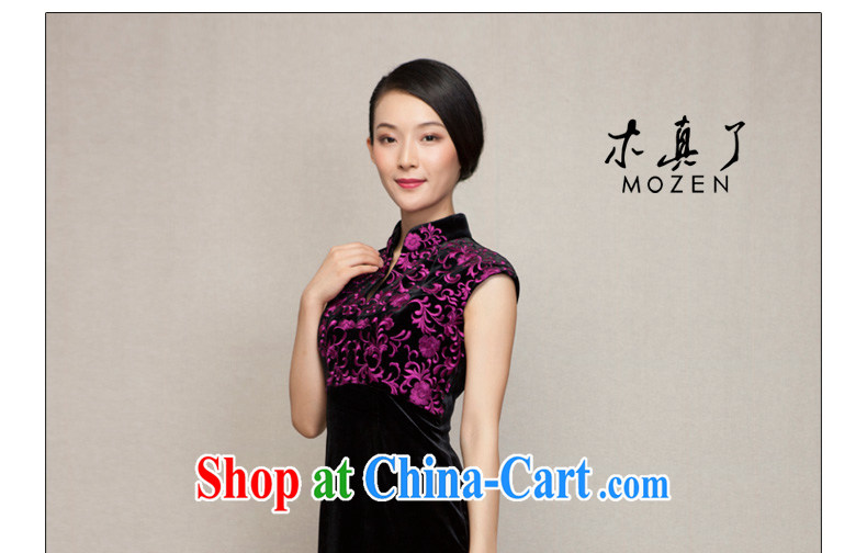 Wood is really the ladies spring 2015 new Chinese Embroidery beauty velvet cheongsam dress with her mother dresses 43,000 10 dark blue XXL (B) pictures, price, brand platters! Elections are good character, the national distribution, so why buy now enjoy more preferential! Health