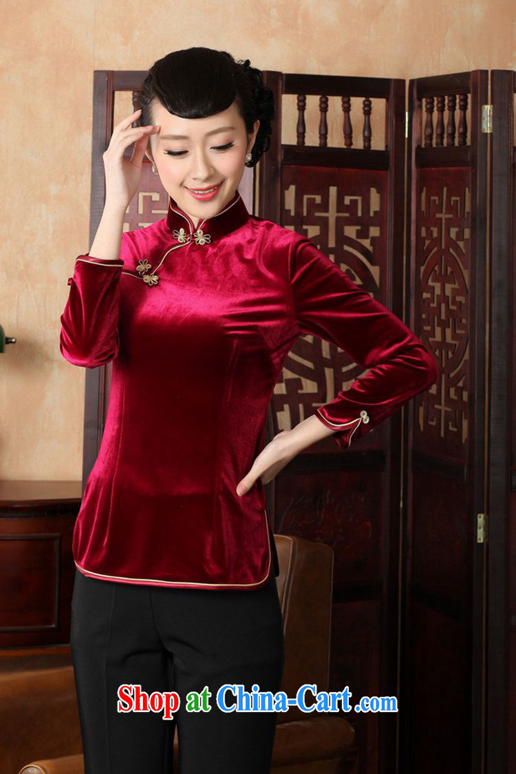 According to fuser new clothes Chinese clothing Ethnic Wind improved Tang 9 sub-cuff wool Chinese cheongsam shirt LGD/A 0064 #wine red 3 XL pictures, price, brand platters! Elections are good character, the national distribution, so why buy now enjoy more preferential! Health