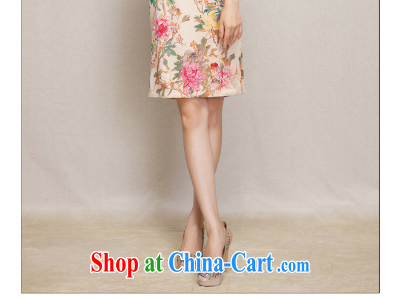 Wood is really the female 2015 spring and summer with new Chinese painting beauty short cheongsam stylish dresses 43,020 12 deep yellow XXL (B) pictures, price, brand platters! Elections are good character, the national distribution, so why buy now enjoy more preferential! Health