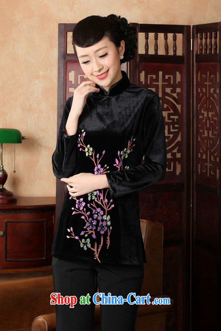 According to fuser new female Ethnic Wind improved Chinese Chinese qipao, for a tight hand-painted 9 cuff Chinese T-shirt LGD/A 0065 #purple 3 XL pictures, price, brand platters! Elections are good character, the national distribution, so why buy now enjoy more preferential! Health