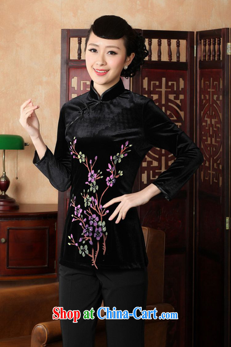 According to fuser new female Ethnic Wind improved Chinese Chinese qipao, for a tight hand-painted 9 cuff Chinese T-shirt LGD/A 0065 #purple 3 XL pictures, price, brand platters! Elections are good character, the national distribution, so why buy now enjoy more preferential! Health