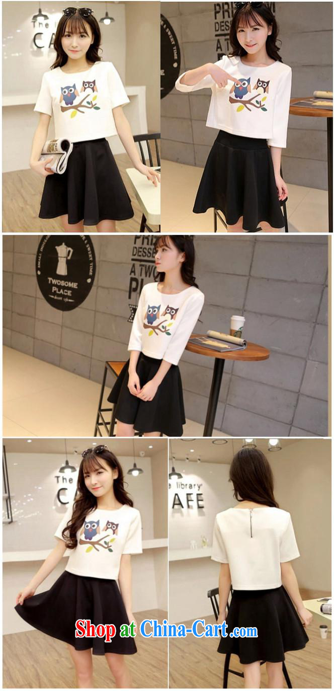 Ya-ting store 2015 spring new Korean female beauty graphics thin 7 cuffs two-piece canopy skirts dresses girls in white cuff XL pictures, price, brand platters! Elections are good character, the national distribution, so why buy now enjoy more preferential! Health