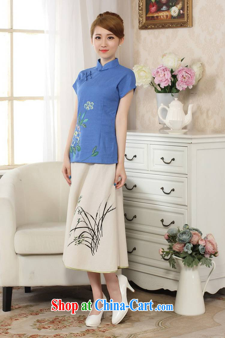 According to fuser new female Ethnic Wind Chinese improved Chinese qipao, for a tight hand-painted short-sleeved Chinese shirt LGD/A #0067 dark green XL pictures, price, brand platters! Elections are good character, the national distribution, so why buy now enjoy more preferential! Health