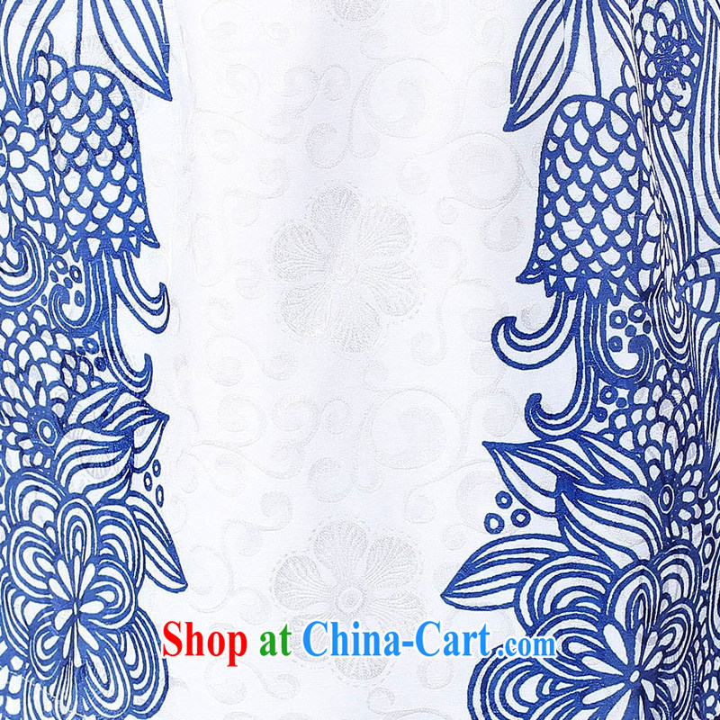 Oriental elite 2015 spring and summer New Beauty video thin elegant qipao skirts female finisher drill embroidery floral short cheongsam dress royal blue XXL, Oriental and nobles, and shopping on the Internet