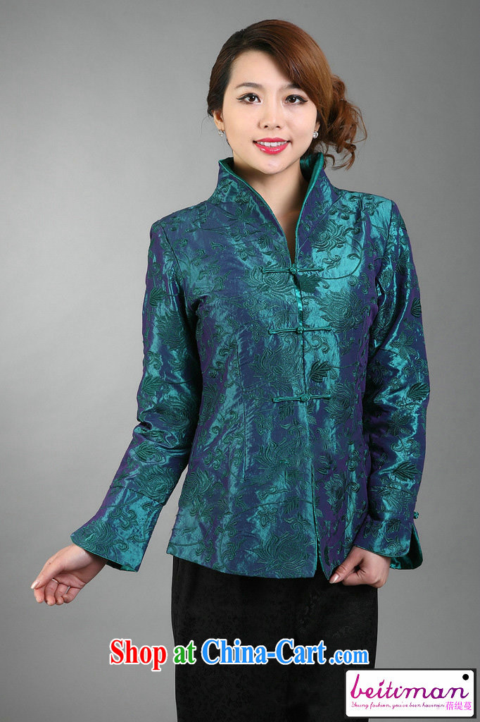 Mrs Ingrid sprawl economy 2015 girls, Chinese Ethnic Wind improved embroidery natural online female long-sleeved T-shirt green XXXL pictures, price, brand platters! Elections are good character, the national distribution, so why buy now enjoy more preferential! Health
