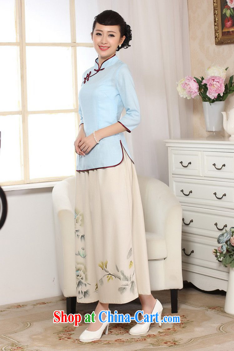 According to fuser new female retro ethnic wind improved Chinese qipao, for a tight Classic tray for cultivating 7 cuff Tang Replace T-shirt LGD/A 0070 white 2XL pictures, price, brand platters! Elections are good character, the national distribution, so why buy now enjoy more preferential! Health