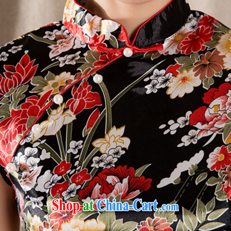 The acajou (summer 2015 new female short-sleeved Tang with improved cheongsam retro China wind dresses Z 1227 XXL suit, carrying out, and shopping on the Internet