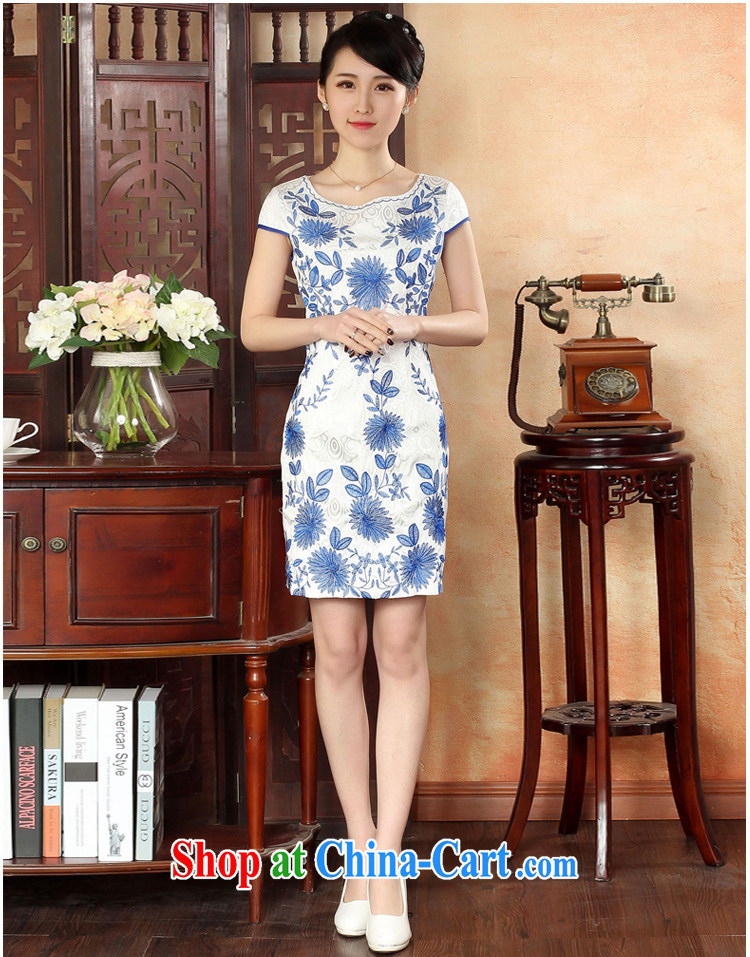 Oriental elite 2015 spring and summer new elegant embroidery improved short cheongsam dress everyday floral skirt 564,119 black XXL pictures, price, brand platters! Elections are good character, the national distribution, so why buy now enjoy more preferential! Health