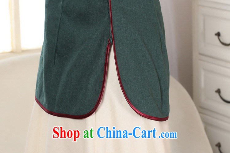 According to fuser new female Chinese improved daily Chinese qipao, for a tight retro-snap 7 cuff Chinese T-shirt LGD/A 0071 dark green #2 XL pictures, price, brand platters! Elections are good character, the national distribution, so why buy now enjoy more preferential! Health