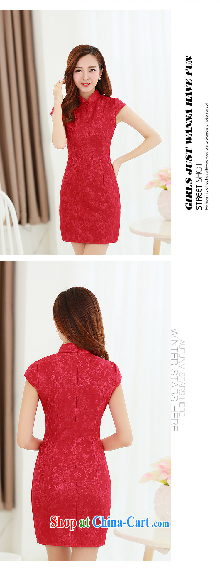 2015 female new XL Ethnic Wind Chinese Chinese high-end elegant antique style beauty video thin package and cheongsam dress red M pictures, price, brand platters! Elections are good character, the national distribution, so why buy now enjoy more preferential! Health
