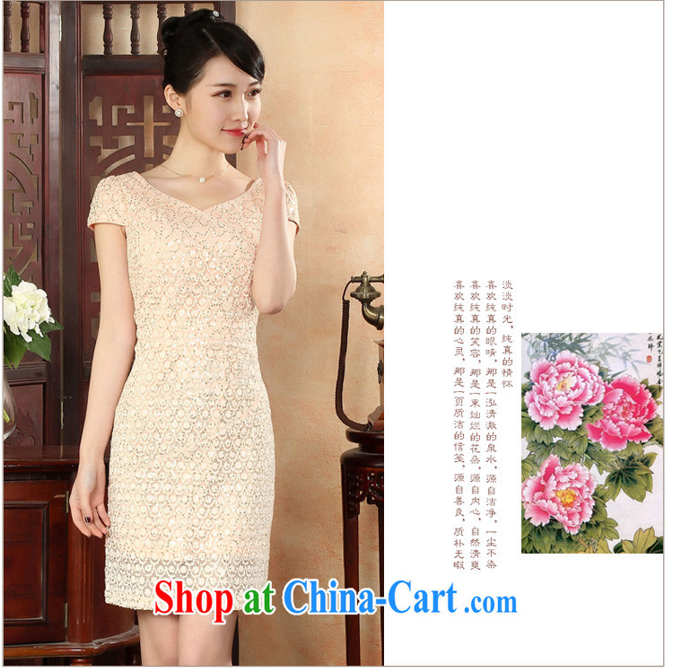 Oriental elite 2015 spring and summer new dress lace cheongsam dress in short conventions drill short, sexy beauty dresses 564,412 pink XL pictures, price, brand platters! Elections are good character, the national distribution, so why buy now enjoy more preferential! Health