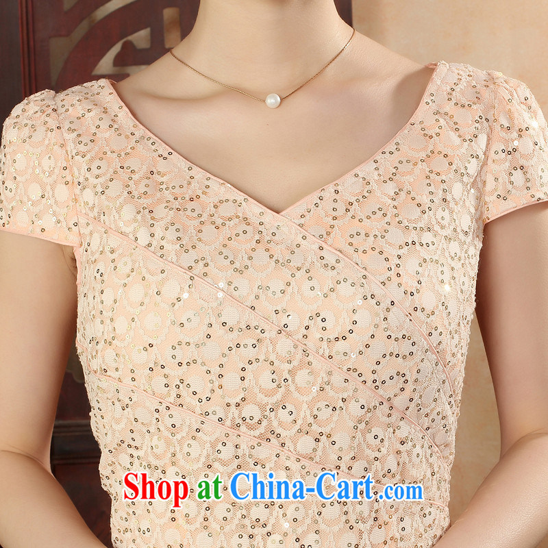 Oriental elite 2015 spring and summer new dress lace cheongsam dress in short conventions drill short, sexy beauty dresses 564,412 pink XL, Oriental and nobles, and shopping on the Internet